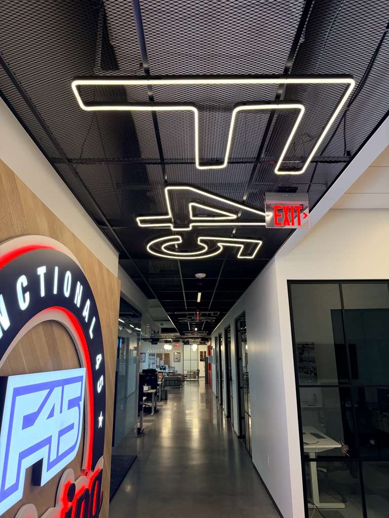 Commercial HVAC installation inside F45 Training gym